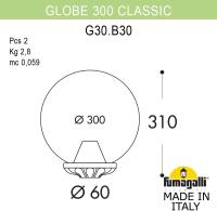 Уличный консольный светильник GLOBE 300 G30.B30.000.VYF1R